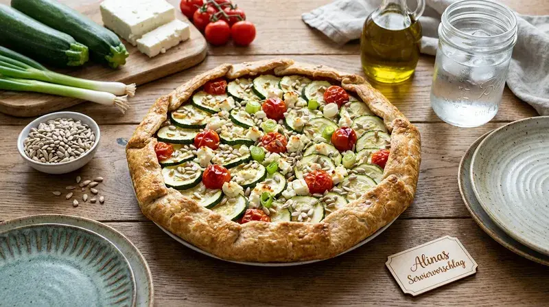 Sonnenblumen Galette Zucchini & Feta