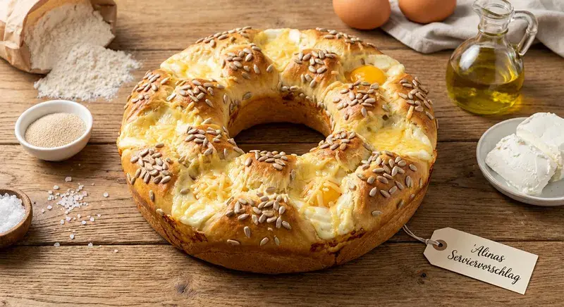 Sonnenblumen Käse Glückskuchen