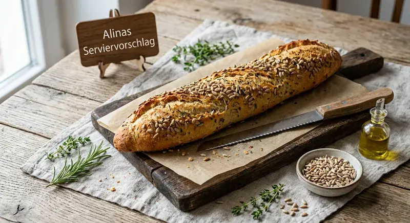 Sonnenblumen-Kräuter-Baguette