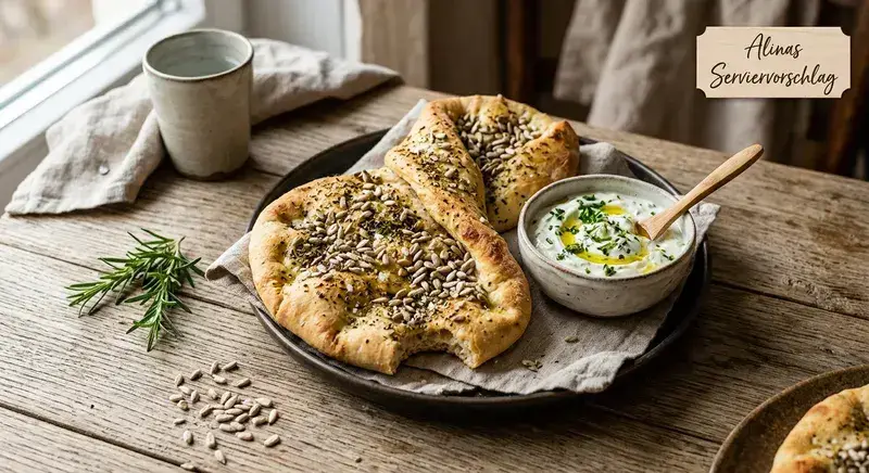Sonnenblumen Pita Kräuter Dip Twist