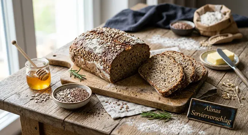 Sonnenblumen-Roggenpower Saftiges Fitmacher-Brot