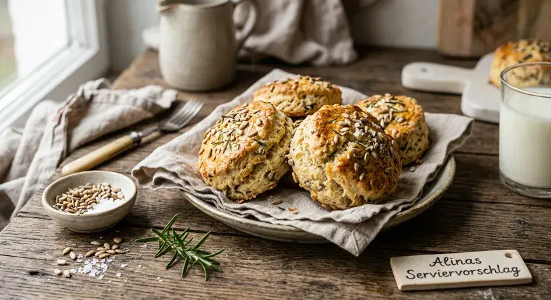 Sonnenblumen Scones Rosmarin & Meersalz