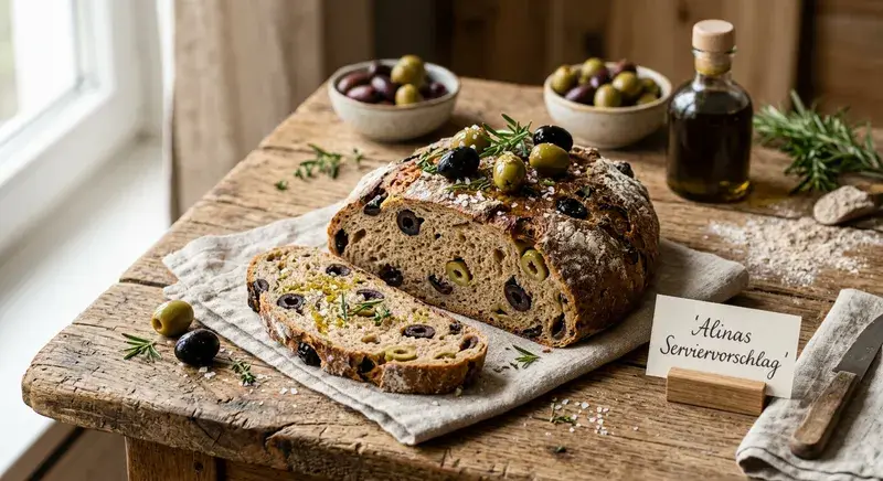 Sonnengeküsstes Olivenglück Rustikales Fitness-Brot