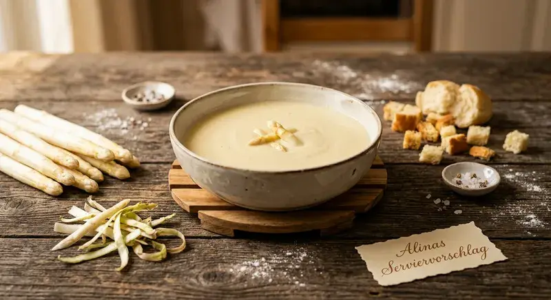 Spargelcremesuppe selber machen cremig, fein und richtig lecker
