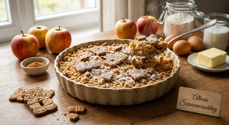 Spekulatius-Apfel-Crumble-Kuchen