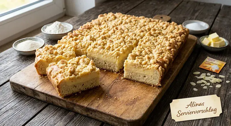 Streuselkuchen Pudding wie bei Oma in Nur 30 Minuten