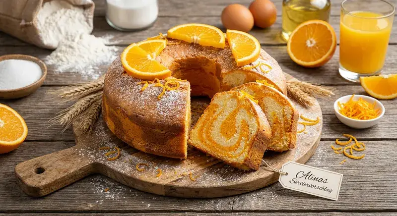 Sunshine Dream Orange Swirl Cake