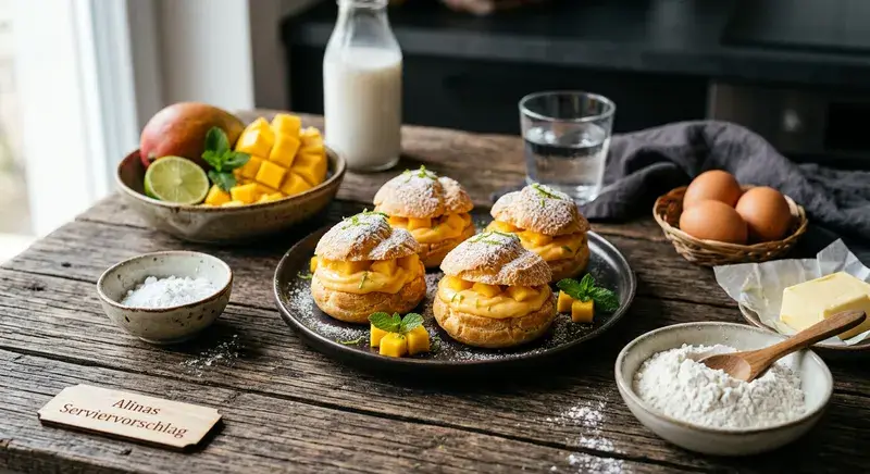 Tropischer Hauch Kokos Mango Choux Wunder