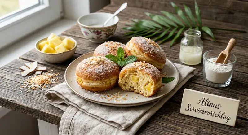 Tropischer Malasada Schwips Piña Colada Style