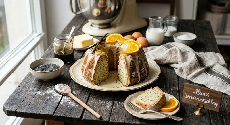 Vanille Mohn Kuchen Orangen Kick