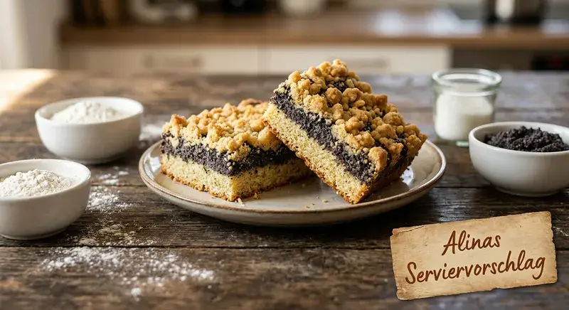 Wenig Zutaten & super schnell gemacht Streusel Mohnkuchen