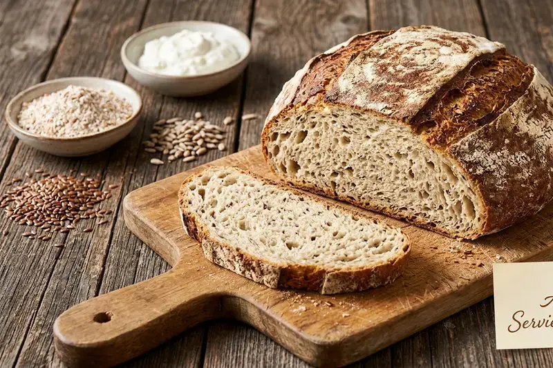 Würziges Quark-Brot frisch gebacken