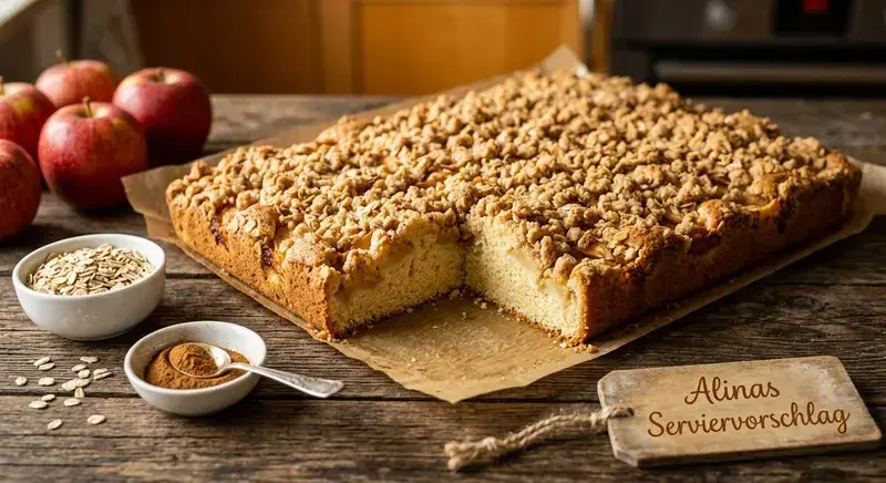 Zarter Apfel Streuselkuchen