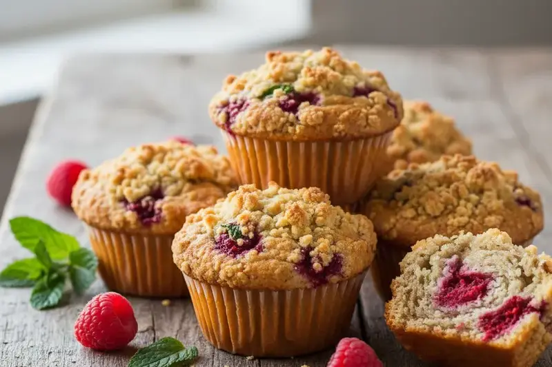 Zarter Himbeer-Muffin zum Verlieben