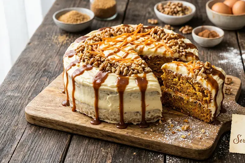 Zarter Karamell-Karottenkuchen