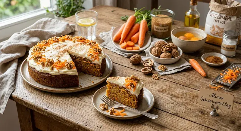Zarter Karottenkuchen fürs Kaffeekränzchen