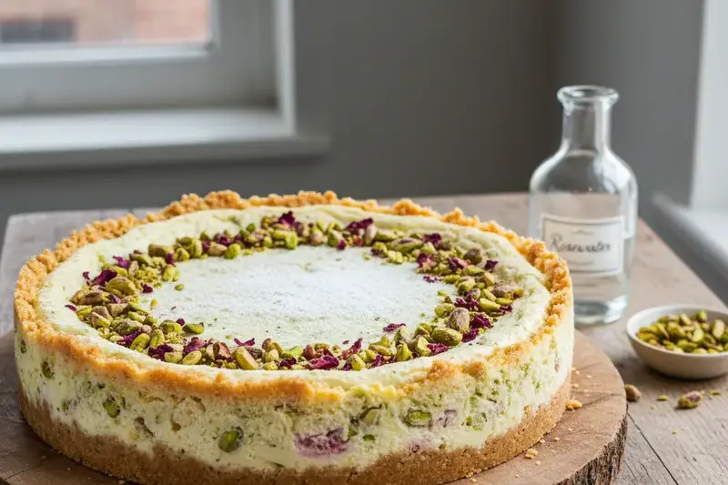 Zarter Pistazien Käsekuchen