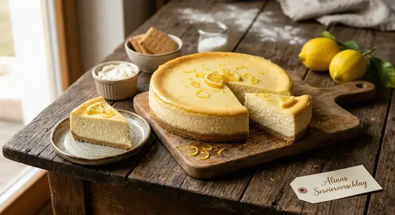 Zarter Zitronen-Käsekuchen