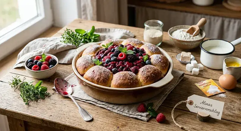 Zauber Rohrnudel Kuchen Beeren