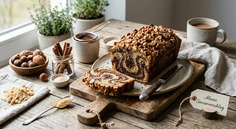 Zimt-Zwirbel-Wunder Marmorkuchen mit Nuss-Crunch
