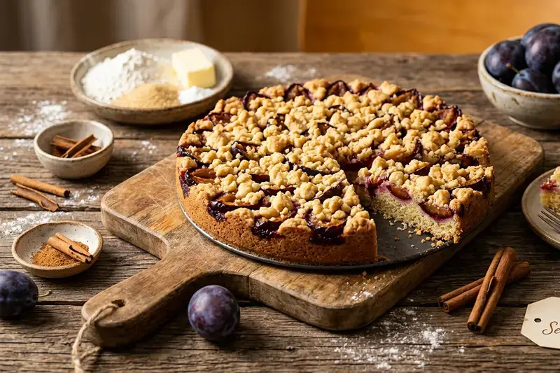 Zwetschgen Crumble Kuchen Einfach, schnell & unglaublich lecker